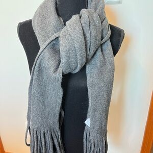 Lucky Brand Dark Charcoal Knit Scarf